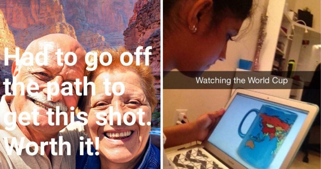a couple tries to take a good snapchat, a funny snapchat fail