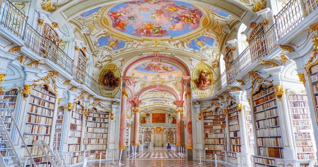 a biblioteca no mosteiro da abadia de admont