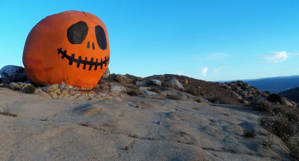 Pumpkin Rock located in the hills overlooking Norco