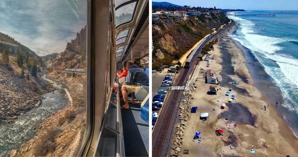 amtrak going through the colorado rockies, the amtrak along california's pacific coast