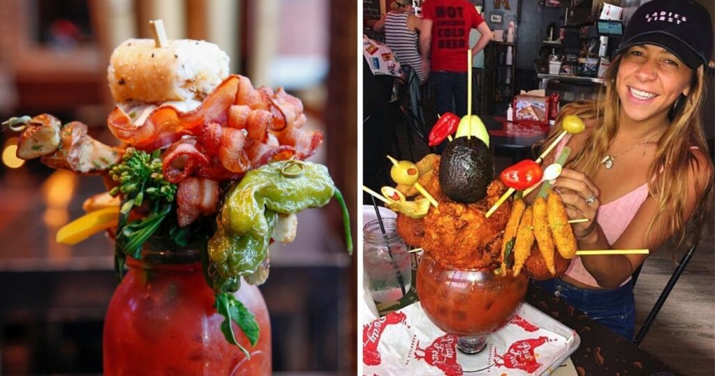 Esses Bloody Marys exagerados são mais como refeições completas do que bebidas reais