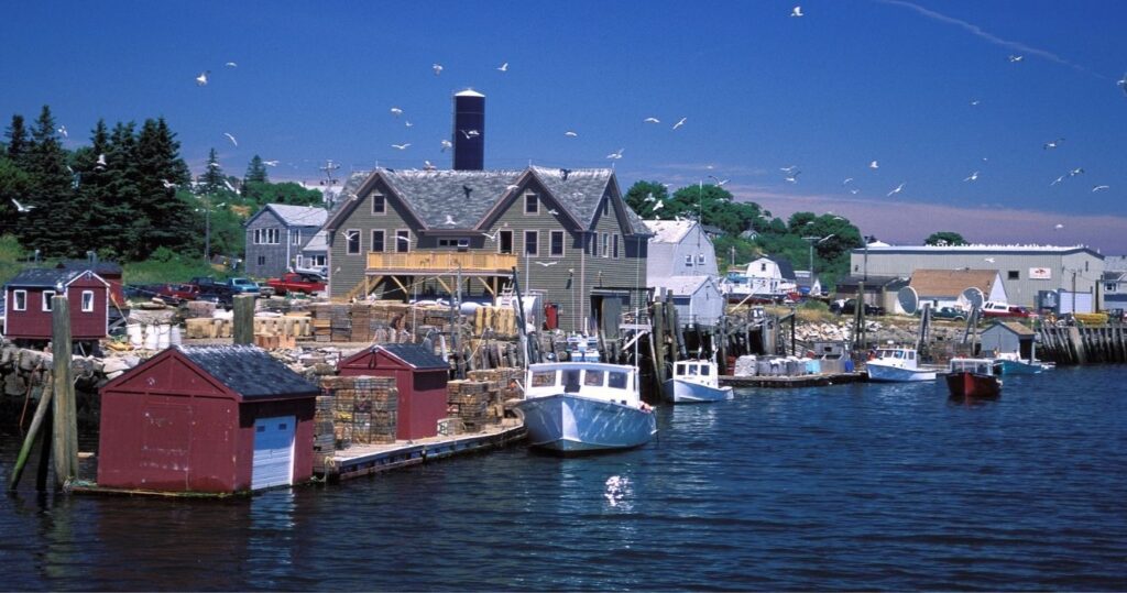 harbor at vinalhaven island, maine