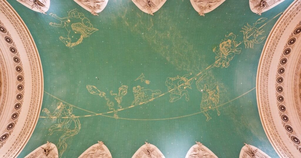 the celestial ceiling in grand central station, nyc