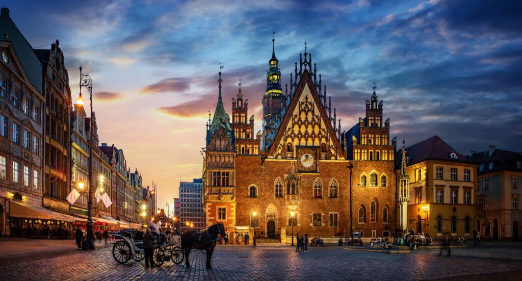 Wroclaw central market square