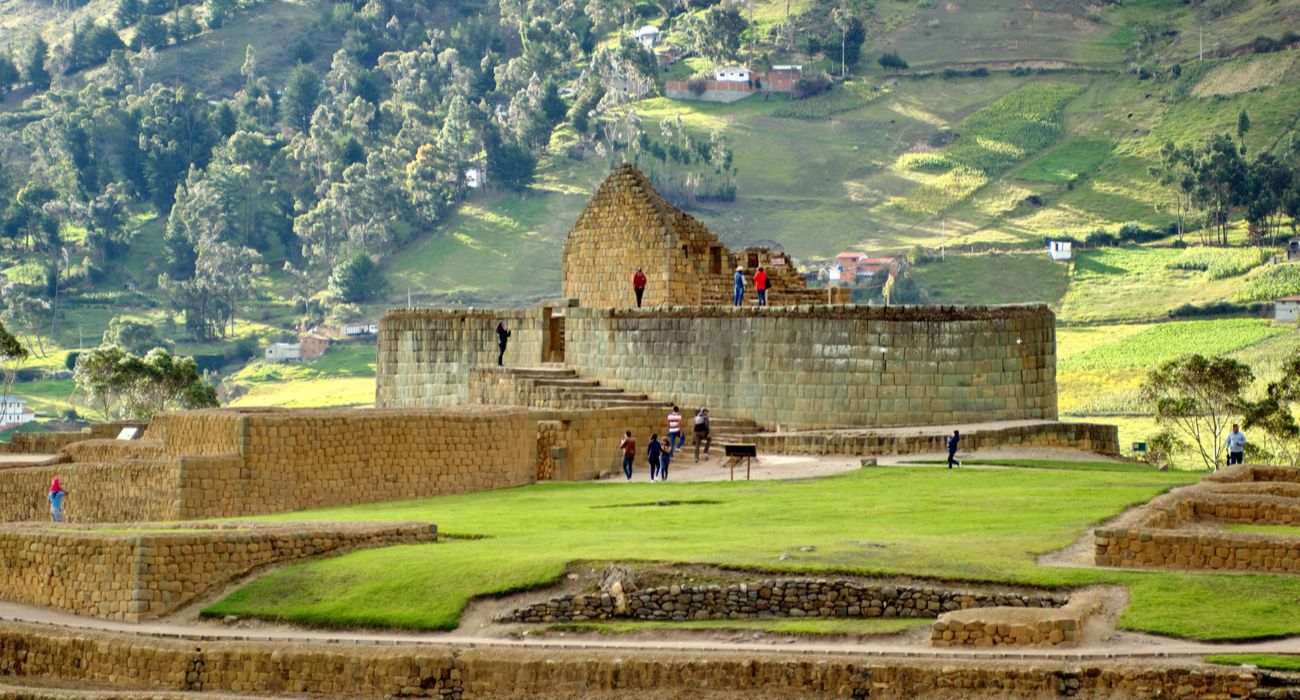 Templo do Sol nas ruínas incas de Ingapirca