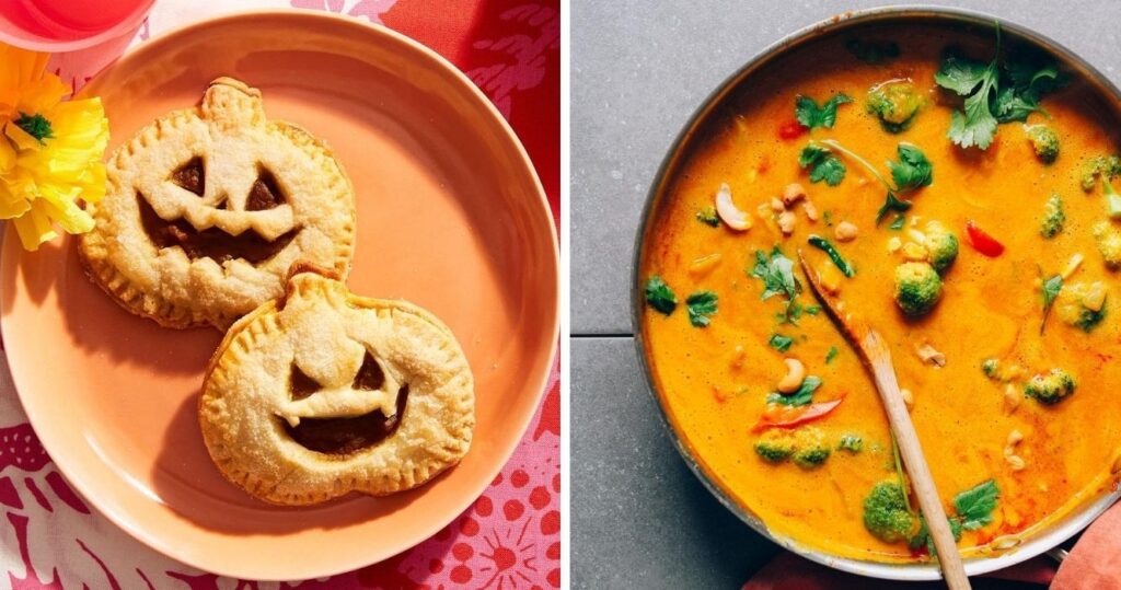 pumpkin empanadas and pumpkin coconut curry