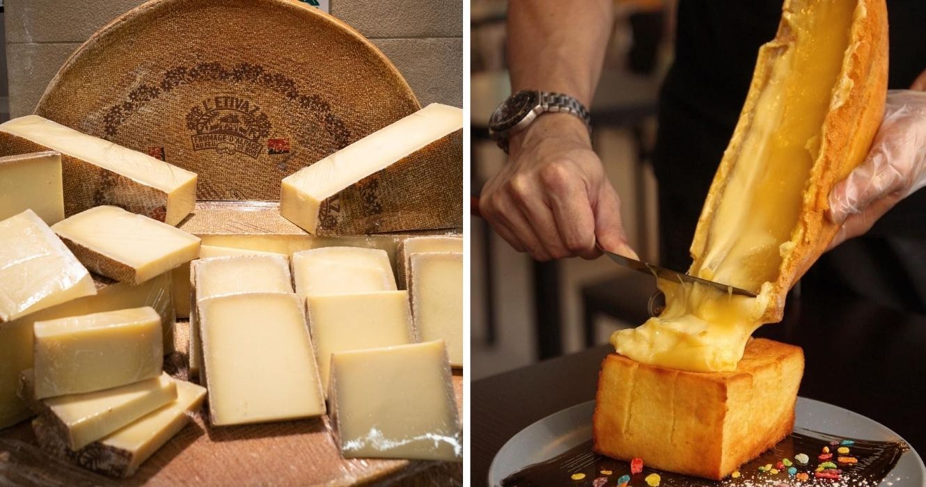 queijo raclette suíço tradicional