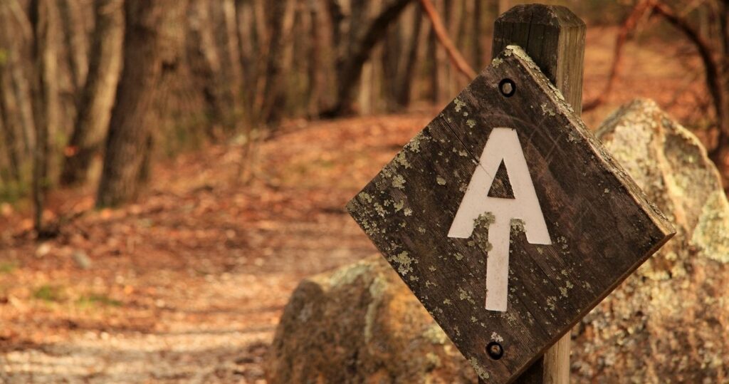 a blaze on the applachian trail