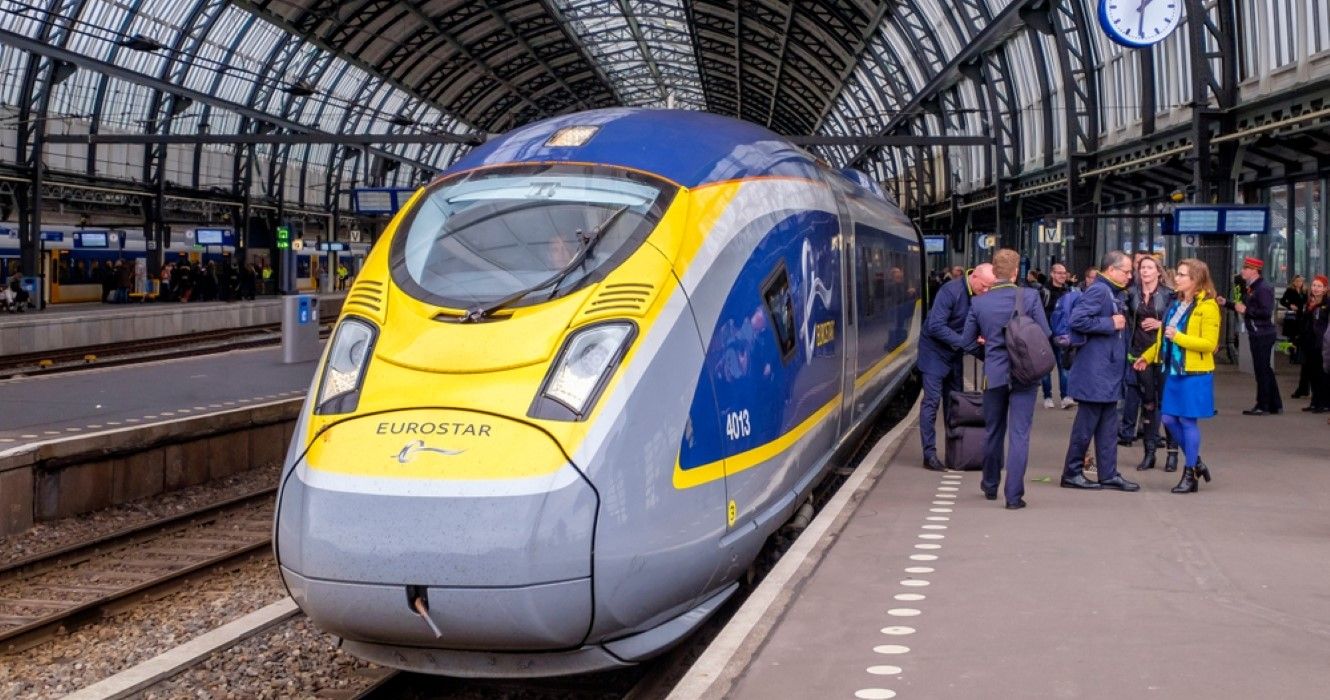Trem internacional Eurostar em Amsterdã