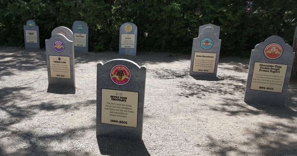 the flavor graveyard at the ben & jerrys factory