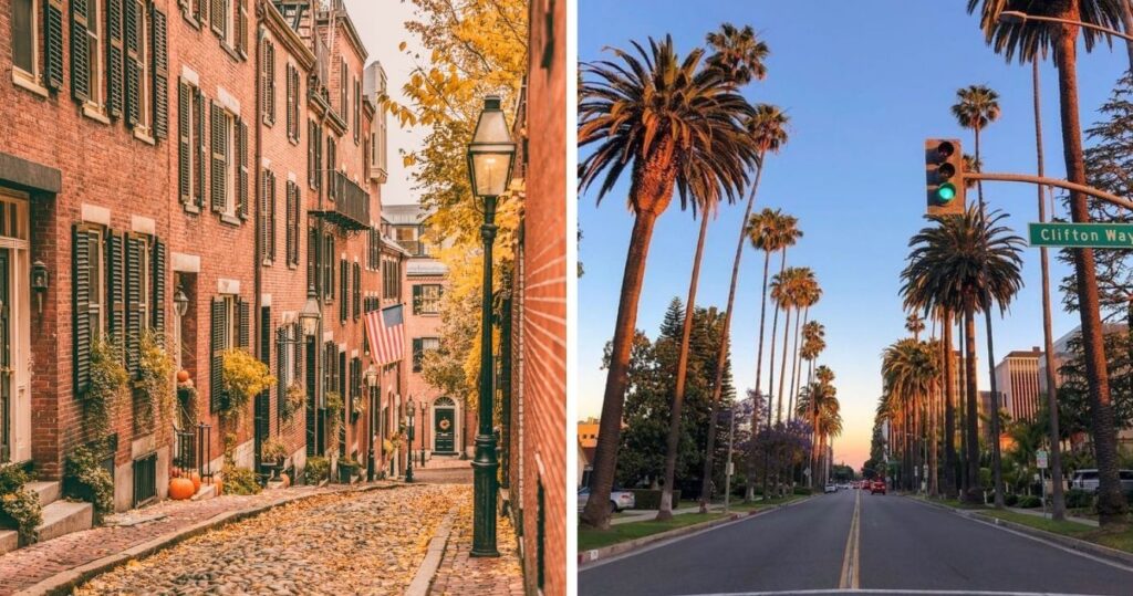 boston street, los angeles street